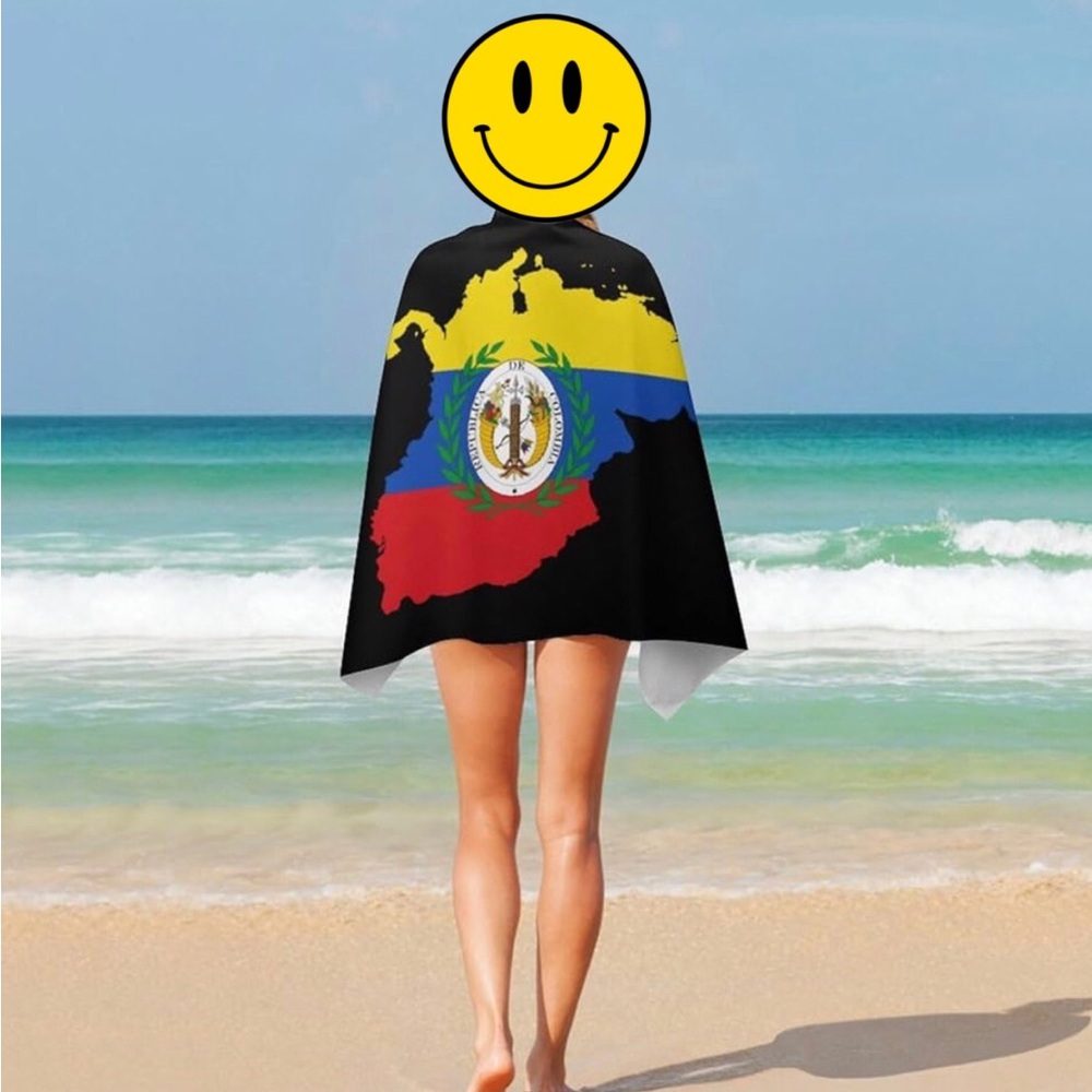 Columbian Flag beach Towel